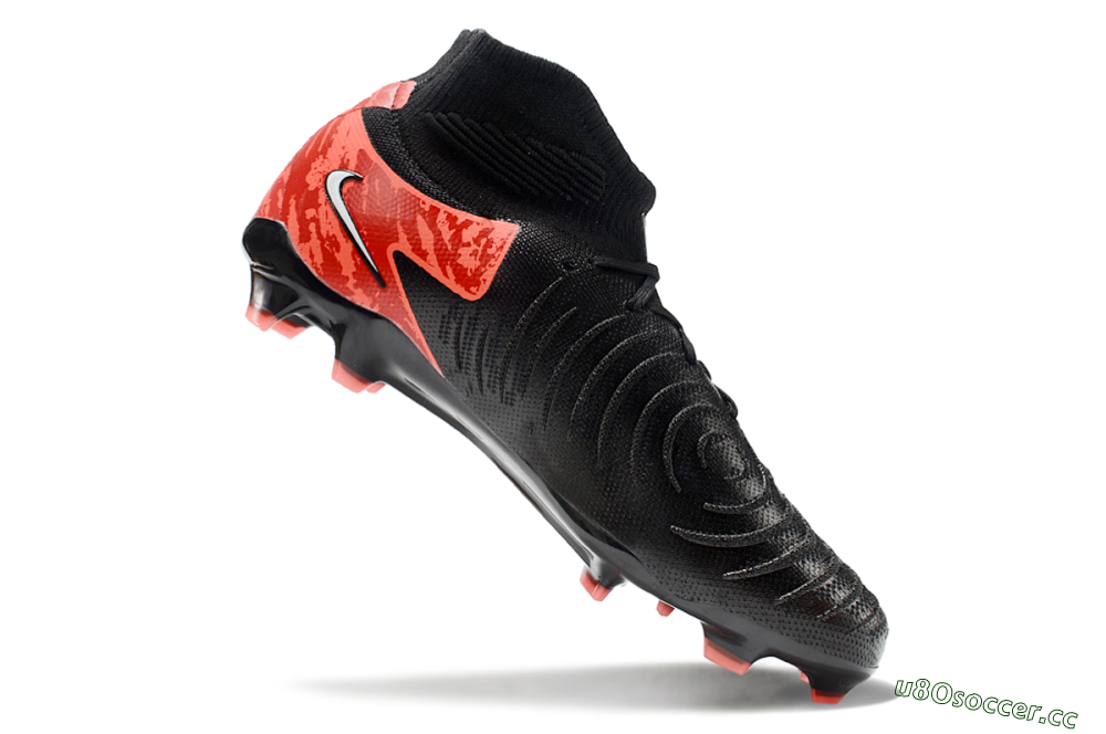 Men's Nike Phantom Luna Elite FG Firm Ground High-Tops Football Boots - Black/Red/White 4