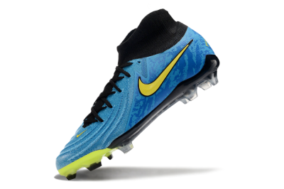 Men's Nike Phantom Luna Elite FG Firm Ground High-Tops Football Boots - Blue/Yellow/Black