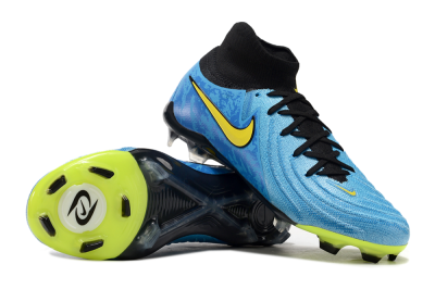 Men's Nike Phantom Luna Elite FG Firm Ground High-Tops Football Boots - Blue/Yellow/Black