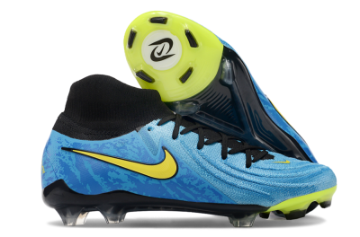 Men's Nike Phantom Luna Elite FG Firm Ground High-Tops Football Boots - Blue/Yellow/Black