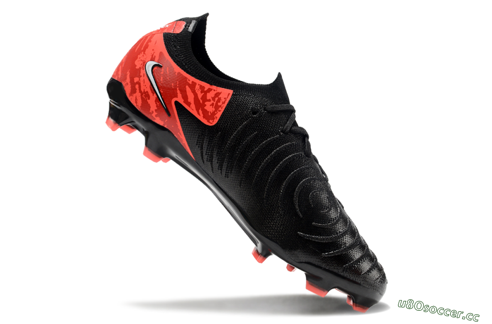 Men's Nike Phantom Luna Elite FG Firm Ground Low-Tops Football Boots - Black/Red/White 4