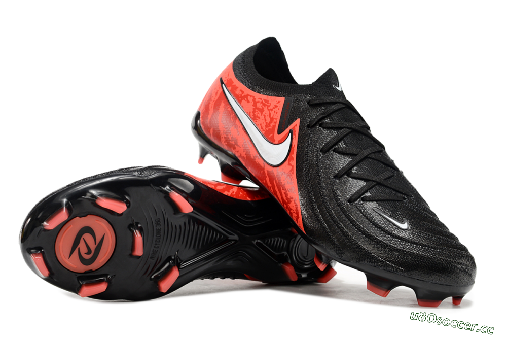 Men's Nike Phantom Luna Elite FG Firm Ground Low-Tops Football Boots - Black/Red/White 1