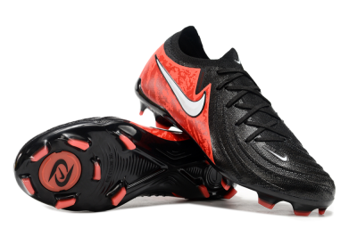 Men's Nike Phantom Luna Elite FG Firm Ground Low-Tops Football Boots - Black/Red/White