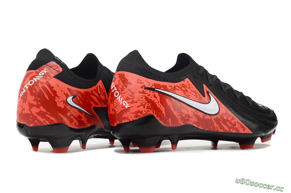 Men's Nike Phantom Luna Elite FG Firm Ground Low-Tops Football Boots - Black/Red/White 6