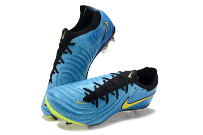 Men's Nike Phantom Luna Elite FG Firm Ground Low-Tops Football Boots - Blue/Yellow/Black