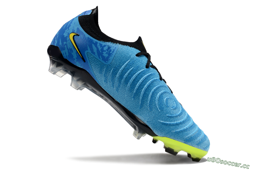 Men's Nike Phantom Luna Elite FG Firm Ground Low-Tops Football Boots - Blue/Yellow/Black 4