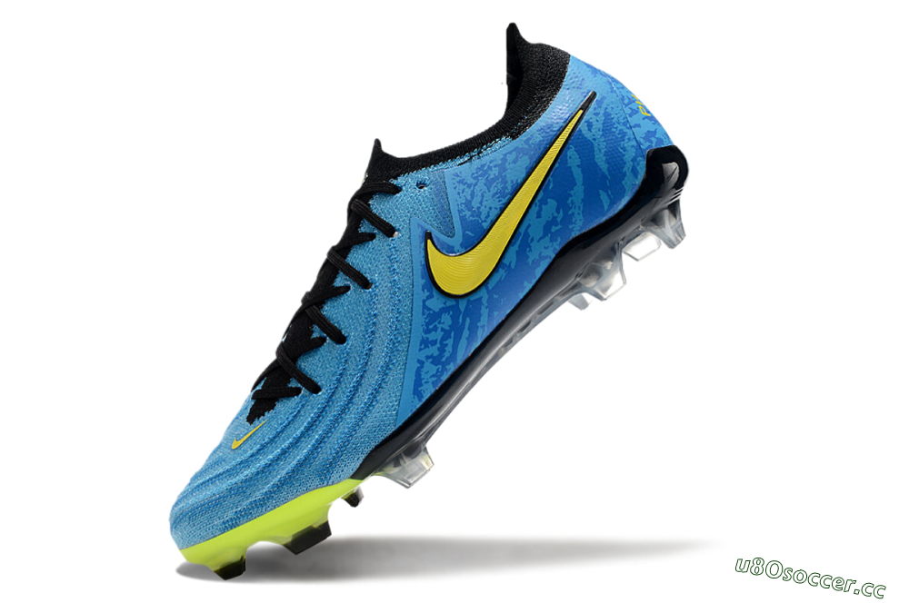 Men's Nike Phantom Luna Elite FG Firm Ground Low-Tops Football Boots - Blue/Yellow/Black 5