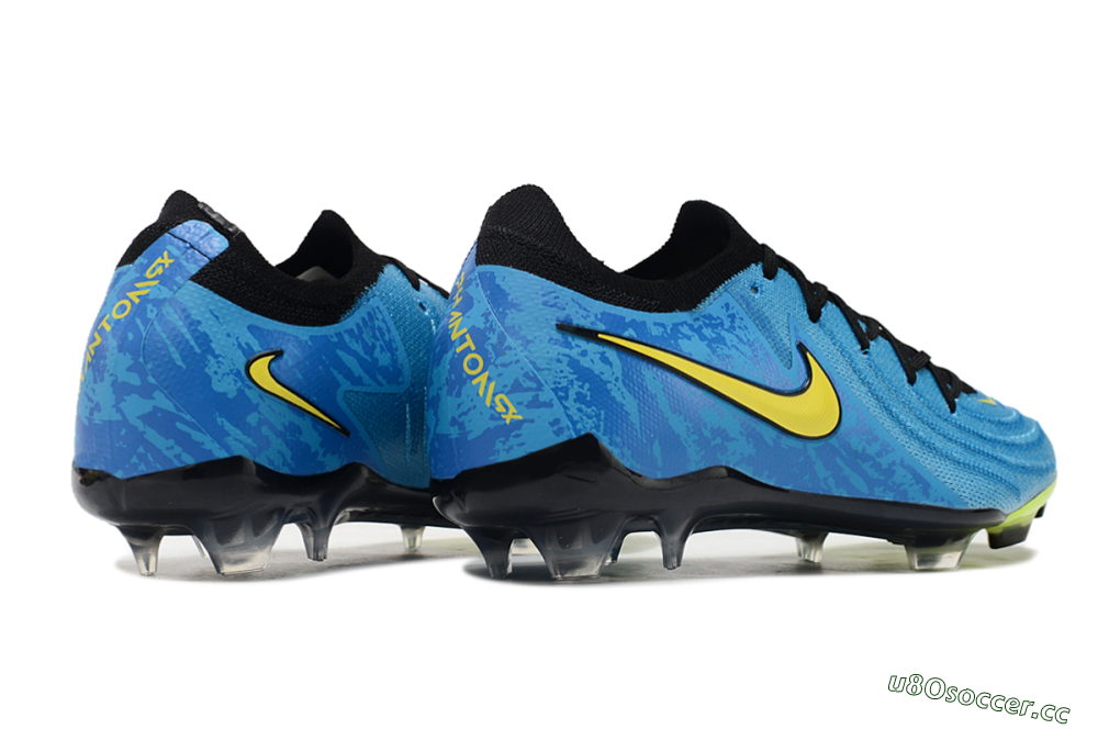 Men's Nike Phantom Luna Elite FG Firm Ground Low-Tops Football Boots - Blue/Yellow/Black 6