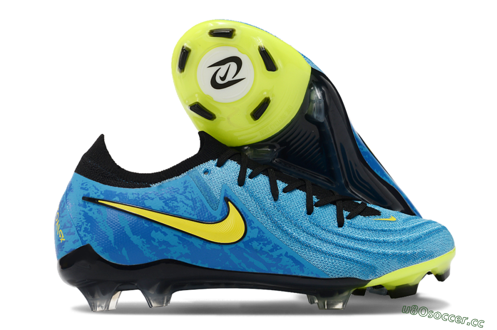 Men's Nike Phantom Luna Elite FG Firm Ground Low-Tops Football Boots - Blue/Yellow/Black 2