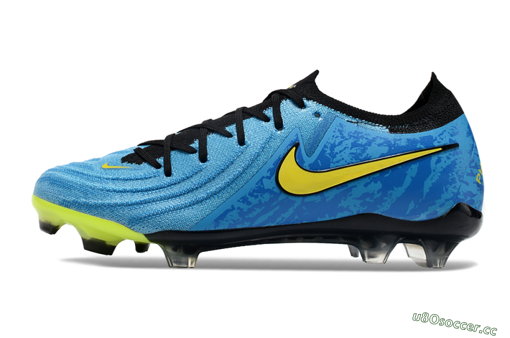 Men's Nike Phantom Luna Elite FG Firm Ground Low-Tops Football Boots - Blue/Yellow/Black 0