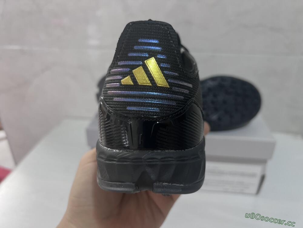 Unisex Adidas F50 Elite TF Artificial Turf Low-Tops Football Shoes - Black/Silver/Purple
