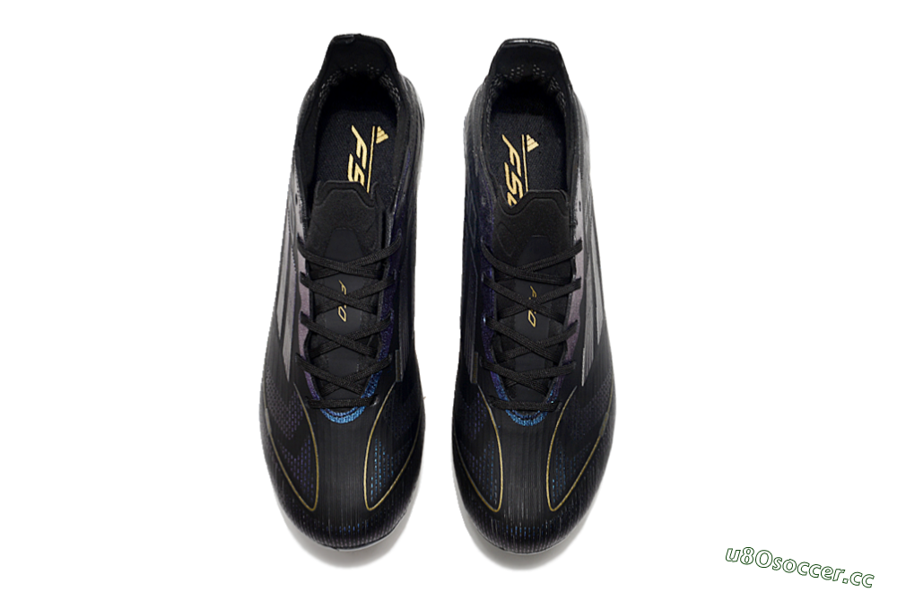Unisex Adidas F50 Elite FG Firm Ground Low-Tops Football Boots - Black/Silver/Purple 5