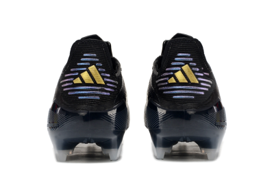 Unisex Adidas F50 Elite FG Firm Ground Low-Tops Football Boots - Black/Silver/Purple