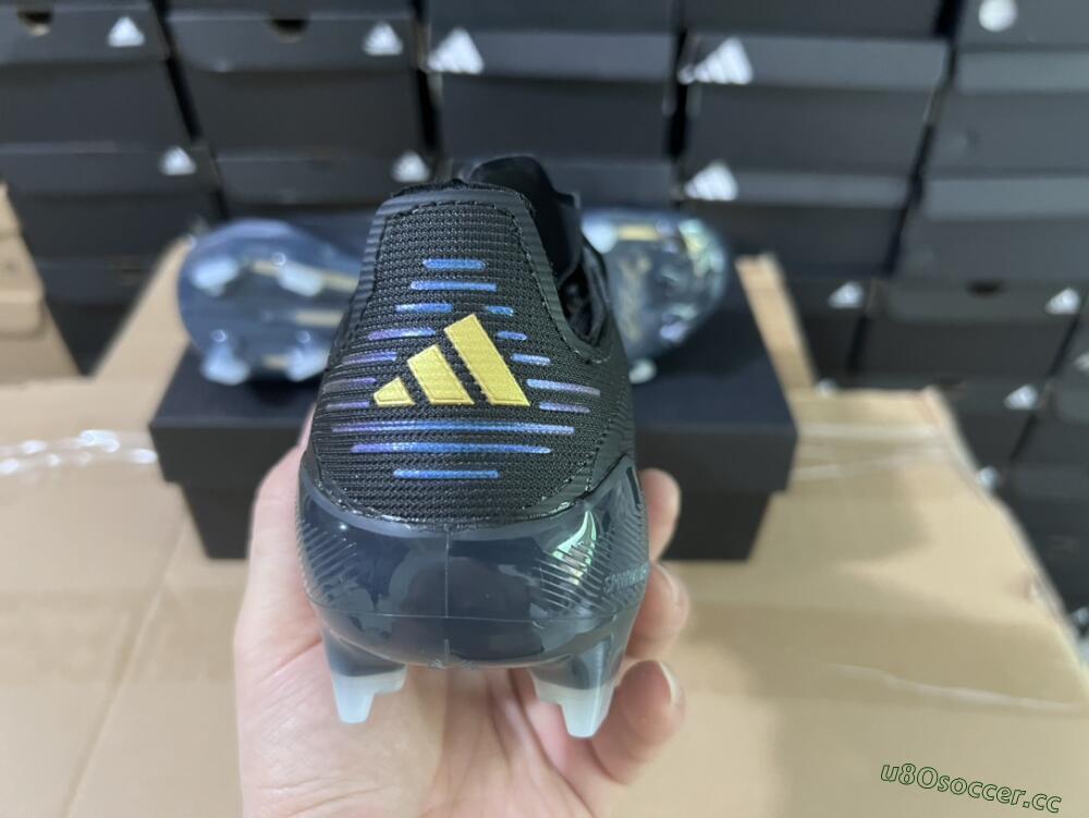 Unisex Adidas F50 Elite FG Firm Ground Low-Tops Football Boots - Black/Silver/Purple