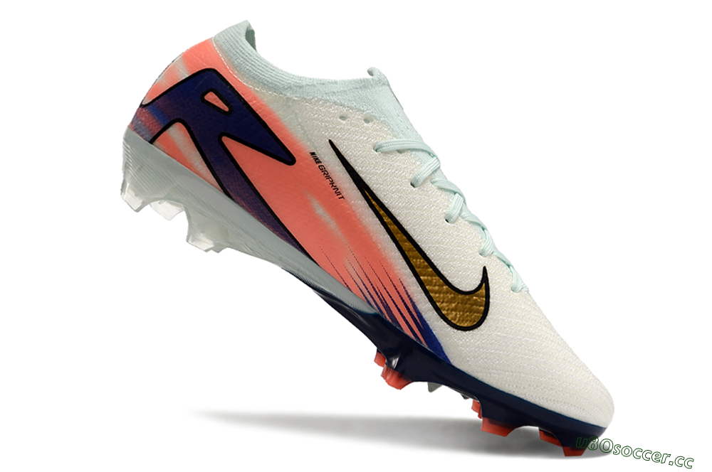 Unisex Nike Air Zoom Mercurial Vapor 16 Elite FG Firm Ground Low-Tops Football Boots - Pink/Gold/Blue 4
