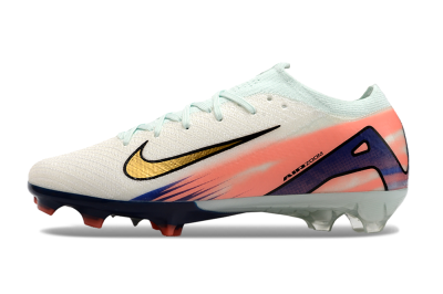 Unisex Nike Air Zoom Mercurial Vapor 16 Elite FG Firm Ground Low-Tops Football Boots - Pink/Gold/Blue