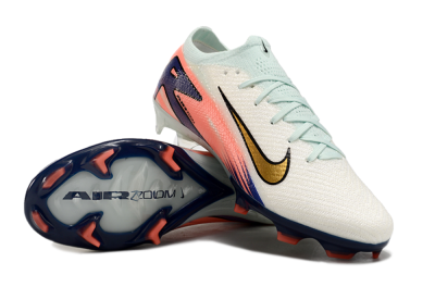 Unisex Nike Air Zoom Mercurial Vapor 16 Elite FG Firm Ground Low-Tops Football Boots - Pink/Gold/Blue