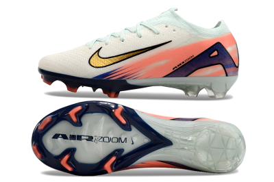 Unisex Nike Air Zoom Mercurial Vapor 16 Elite FG Firm Ground Low-Tops Football Boots - Pink/Gold/Blue