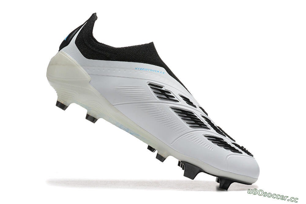 Men's Adidas Predator Elite Laceless FG Firm Ground Low-Tops Football Boots - White/Black/Red/Gold 4