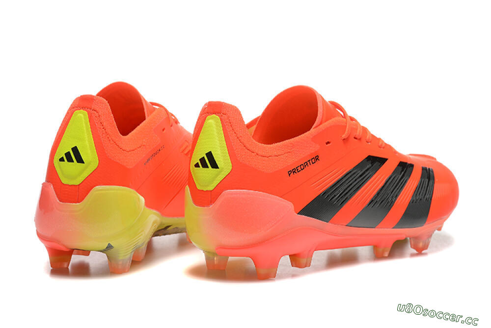 Men's Adidas Predator Elite 24 FG Firm Ground Low-Tops Football Boots - Red/Black/Yellow 6