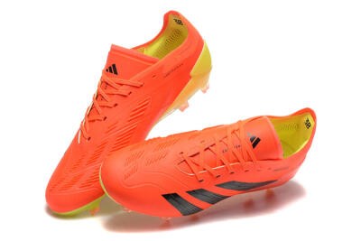 Men's Adidas Predator Elite 24 FG Firm Ground Low-Tops Football Boots - Red/Black/Yellow