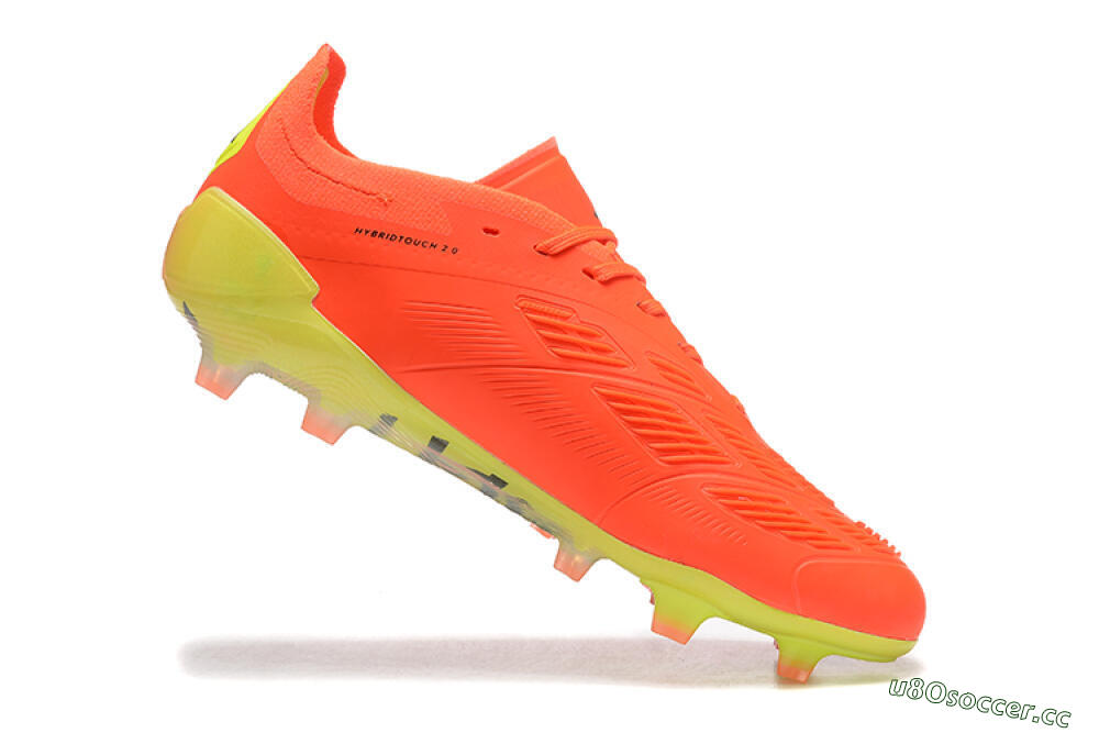 Men's Adidas Predator Elite 24 FG Firm Ground Low-Tops Football Boots - Red/Black/Yellow 4