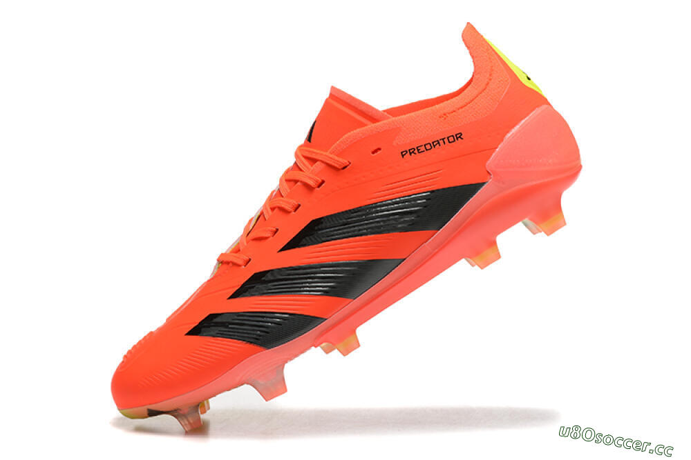 Men's Adidas Predator Elite 24 FG Firm Ground Low-Tops Football Boots - Red/Black/Yellow 5
