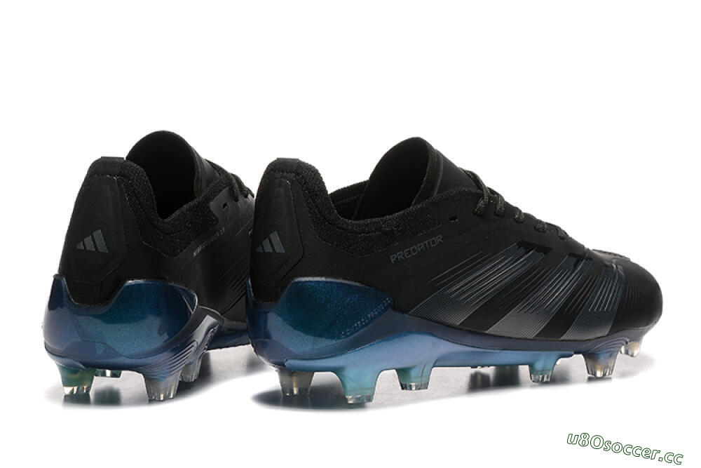 Men's Adidas Predator Elite 24 FG Firm Ground Low-Tops Football Boots - Black/Silver/Blue 6