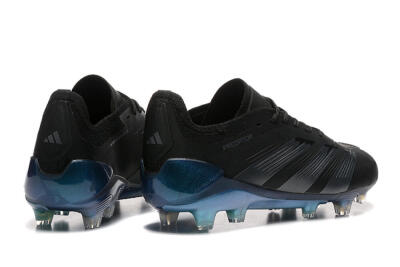Men's Adidas Predator Elite 24 FG Firm Ground Low-Tops Football Boots - Black/Silver/Blue