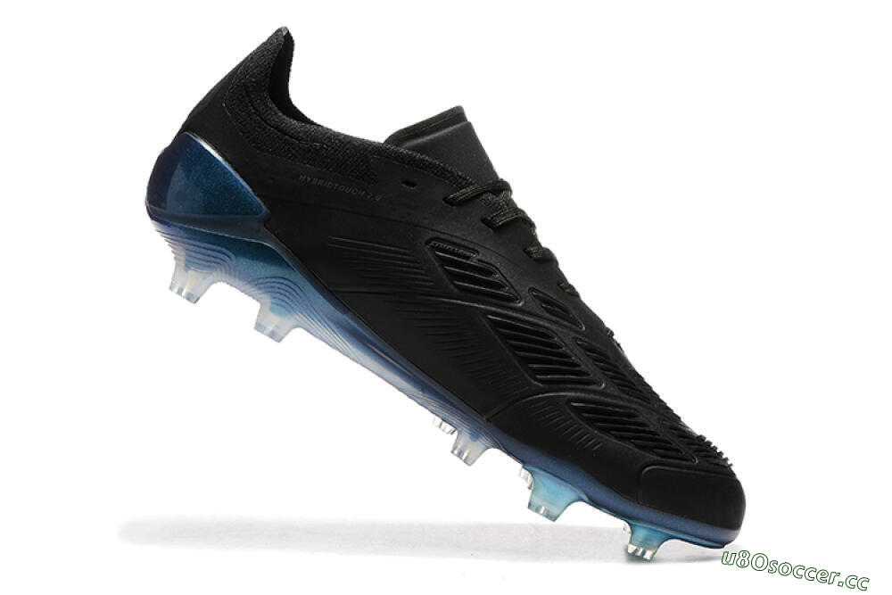 Men's Adidas Predator Elite 24 FG Firm Ground Low-Tops Football Boots - Black/Silver/Blue 4