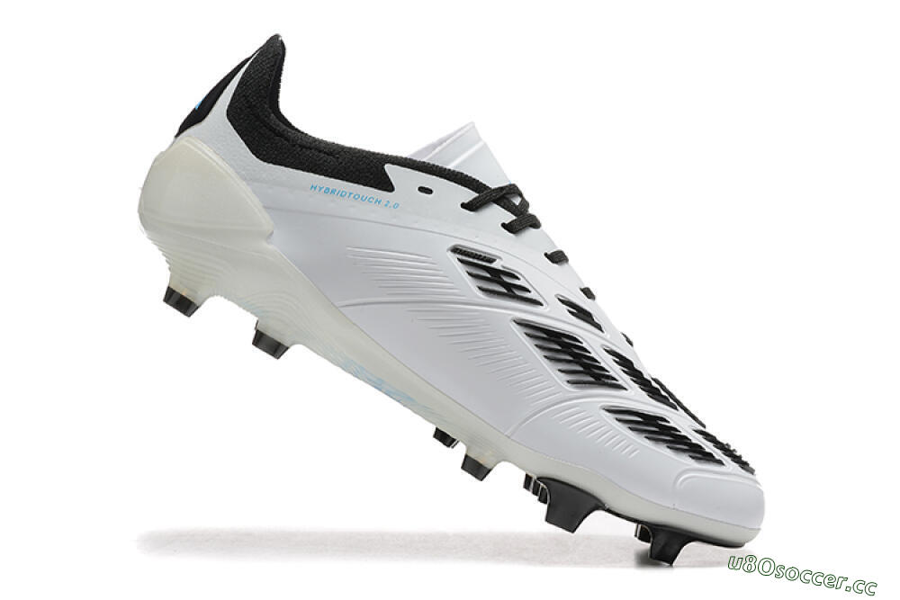 Men's Adidas Predator Elite 24 FG Firm Ground Low-Tops Football Boots - White/Black/Red/Gold 4