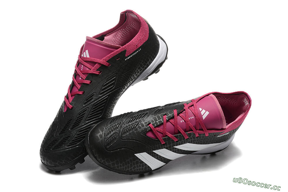 Men's Adidas Predator Elite 24 TF Artificial Turf Low-Tops Football Shoes - Black/White/Red 3