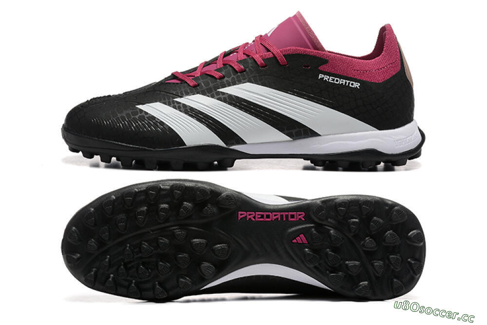 Men's Adidas Predator Elite 24 TF Artificial Turf Low-Tops Football Shoes - Black/White/Red 1