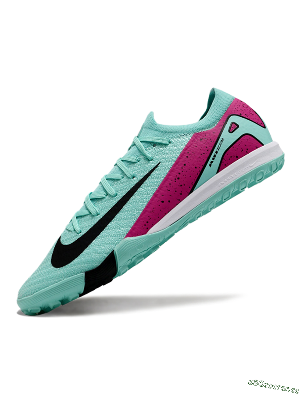 Men's Nike Air Zoom Mercurial Vapor 16 Elite TF Artificial Turf Low-Tops Football Shoes - Jade/Red/Black 5