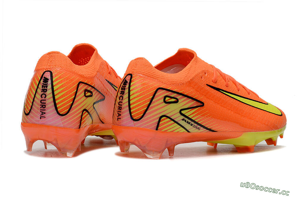 Unisex Nike Air Zoom Mercurial Vapor 16 Elite FG Firm Ground Low-Tops Football Boots - Orange/Yellow/Black 6