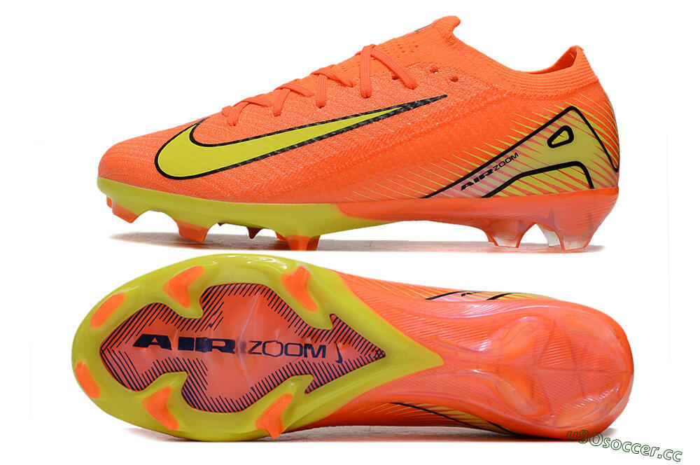Unisex Nike Air Zoom Mercurial Vapor 16 Elite FG Firm Ground Low-Tops Football Boots - Orange/Yellow/Black 1