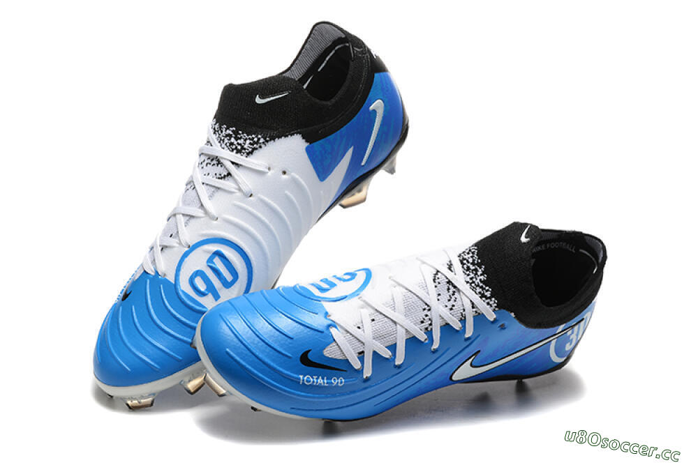 Men's Nike Phantom Luna Elite Total 90 FG Firm Ground Low-Tops Football Boots - Blue/Silver/Black 3