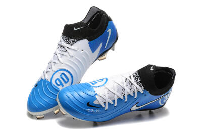 Men's Nike Phantom Luna Elite Total 90 FG Firm Ground Low-Tops Football Boots - Blue/Silver/Black