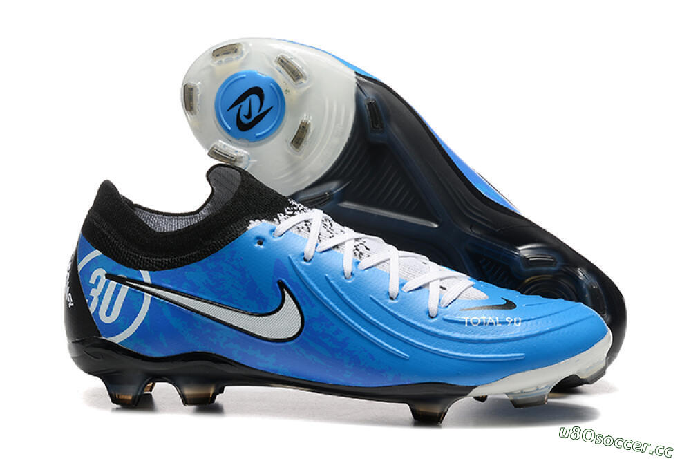 Men's Nike Phantom Luna Elite Total 90 FG Firm Ground Low-Tops Football Boots - Blue/Silver/Black 2
