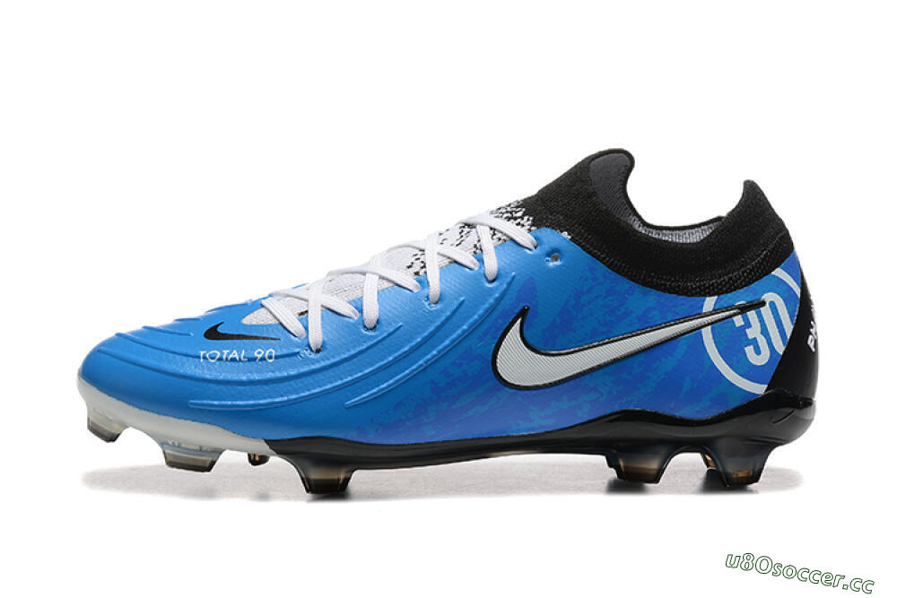 Men's Nike Phantom Luna Elite Total 90 FG Firm Ground Low-Tops Football Boots - Blue/Silver/Black 0