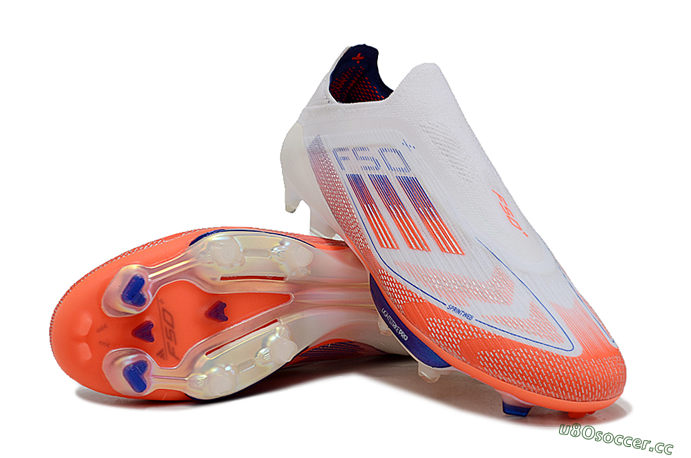 Unisex Adidas F50+ Lightstrike Pro Laceless FG Firm Ground Low-Tops Football Boots - Red/White/Blue 3
