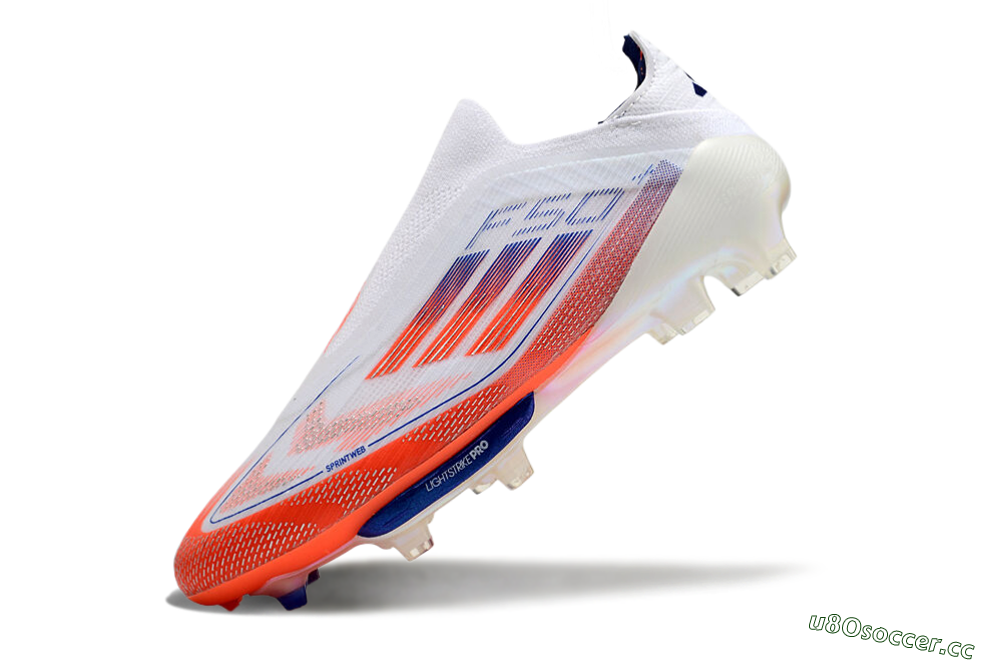 Unisex Adidas F50+ Lightstrike Pro Laceless FG Firm Ground Low-Tops Football Boots - Red/White/Blue 5