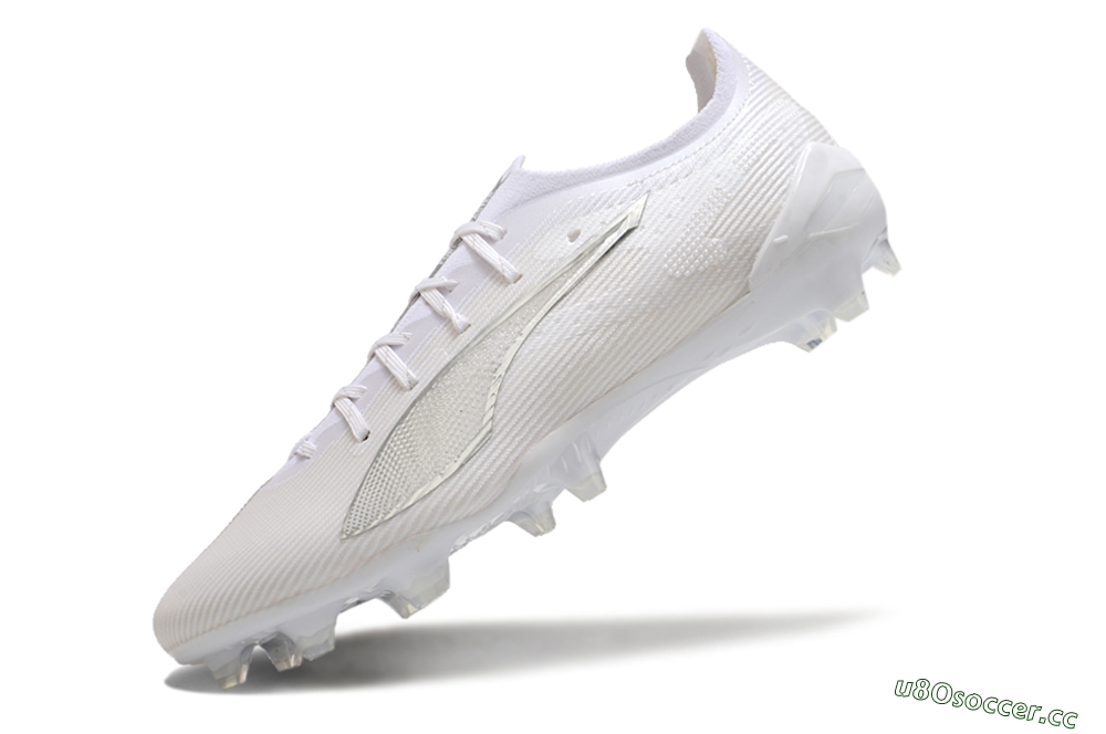 Men's Puma Ultra 5 Ultimate FG Firm Ground Low-Tops Football Boots - White/Silver 5