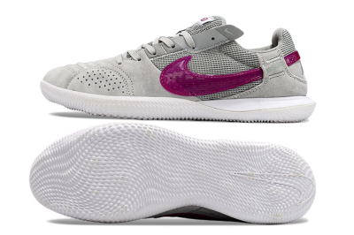 Men's Nike Street Gato IC Indoor & Futsal Low-Tops Football Shoes - Grey/Red/White
