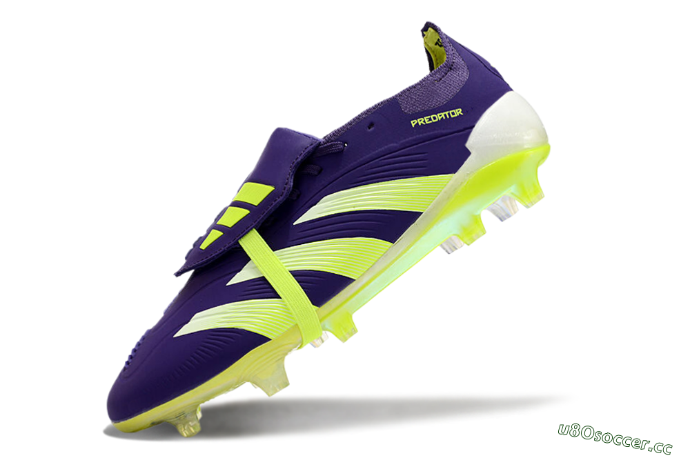 Unisex Adidas Predator Elite Foldover Tongue FG Firm Ground Low-Tops Football Boots - Blue/Yellow/White 5