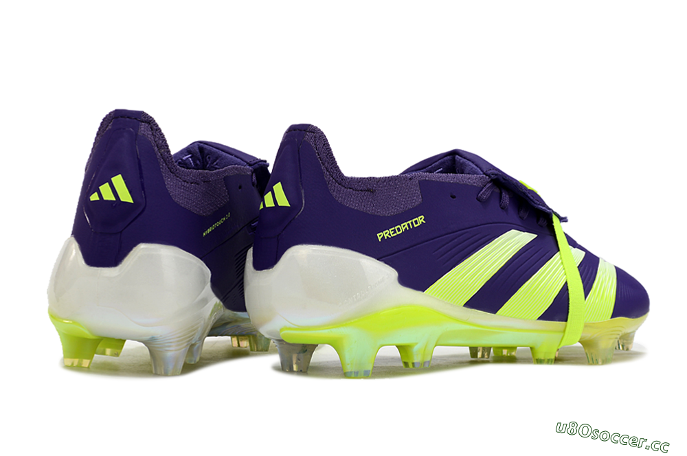 Unisex Adidas Predator Elite Foldover Tongue FG Firm Ground Low-Tops Football Boots - Blue/Yellow/White 6