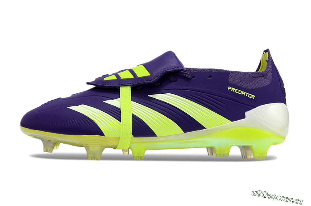 Unisex Adidas Predator Elite Foldover Tongue FG Firm Ground Low-Tops Football Boots - Blue/Yellow/White 0