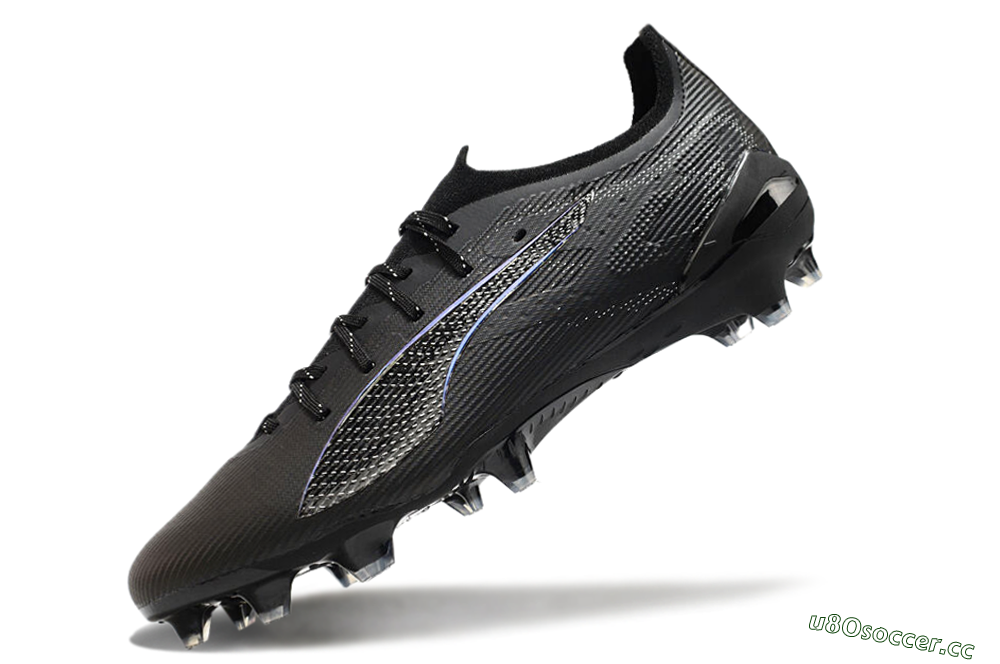 Men's Puma Ultra 5 Ultimate FG Firm Ground Low-Tops Football Boots - Black/Silver/Blue 5