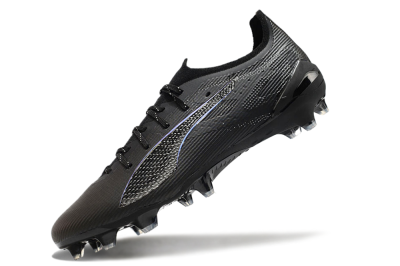 Men's Puma Ultra 5 Ultimate FG Firm Ground Low-Tops Football Boots - Black/Silver/Blue