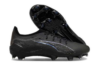 Men's Puma Ultra 5 Ultimate FG Firm Ground Low-Tops Football Boots - Black/Silver/Blue